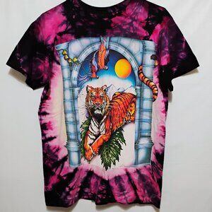 Vintage Lisa Chapman Tye Dye Tiger Leopard T-shirt Size M-L (see notes)